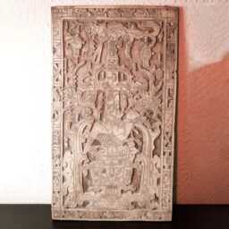 Sarcophagus Lid Tomb Of Pakal - Mayan Replica Resin Wall Art - thumbnail 2
