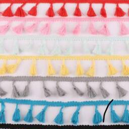 Extra Wide Tassel Fringe Trim Shower Curtain - 108 - thumbnail 3