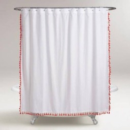 Extra Wide Tassel Fringe Trim Shower Curtain - 108 - thumbnail 1
