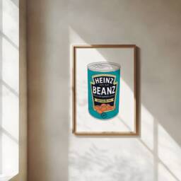 Baked Beans Print, Heinz Illustration, Kitchen Unframed, A1/A2/A3/A4/A5, Poste, Food - thumbnail 3