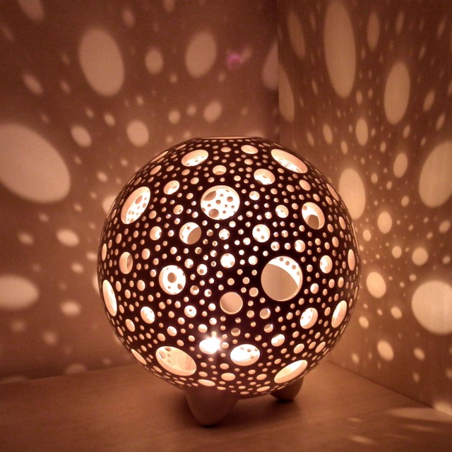 Sphere Candle Lantern Pottery Tea Light Holder, Home Decor - image 1