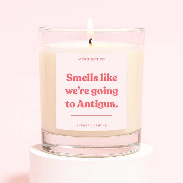 Antigua Gifts - We're Going To Surprise Trip Reveal Candle Label - image 1