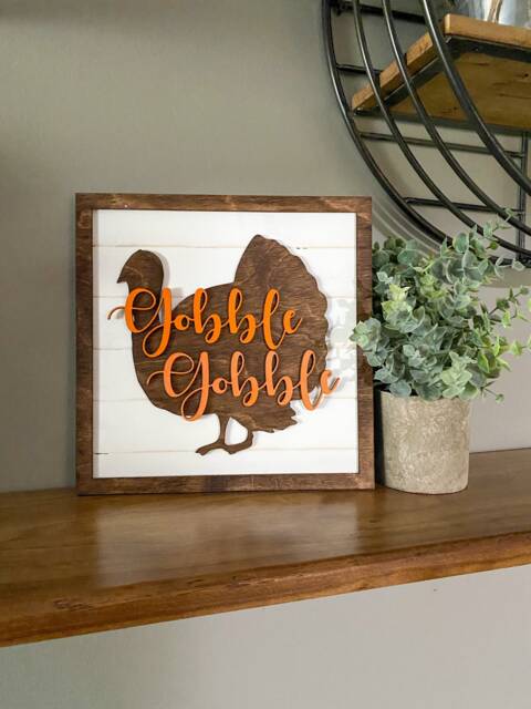 Thanksgiving Decor, Farmhouse Thanksgiving, Turkey Decor, Gobble Gobble, Thanksgiving Tiered Tray Decor
