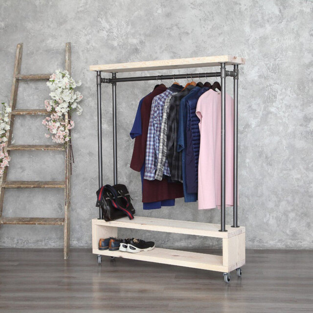 Ronnie White Wash Pine Clothing Rail - image 1