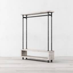 Ronnie White Wash Pine Clothing Rail - thumbnail 4
