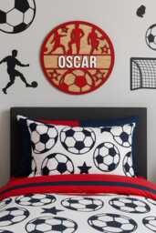 Personalized Football Name Sign - Custom Kids Room Decor - Sports Wall Art Gift For Boys Football Theme - thumbnail 1