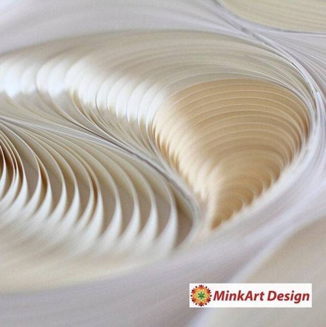 3D Wall Art Sculpture, Abstract Wall Art, Minimalist Quilling Art, Modern Hanging, Relief, Large - image 1