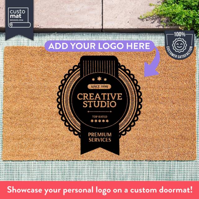 Customizable Door Mat - Design Your Own Doormat Personalized Rug Customized Coir Personalised Gift New Home Porch Decor - image 1