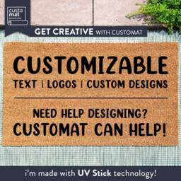Customizable Door Mat - Design Your Own Doormat Personalized Rug Customized Coir Personalised Gift New Home Porch Decor - thumbnail 2