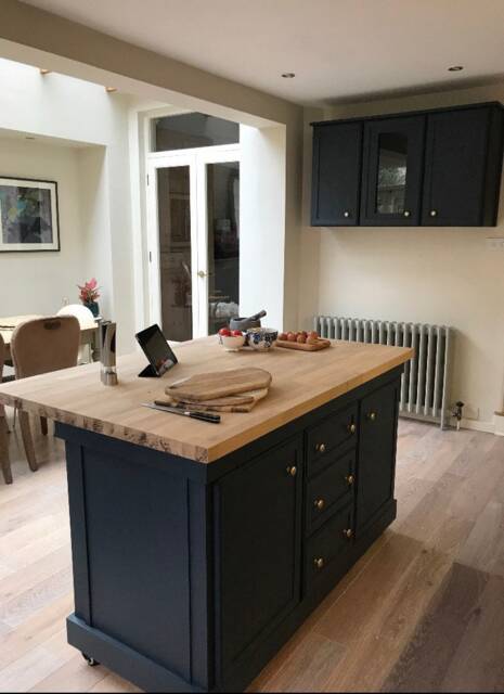 Aylesbury Custom Kitchen Island With Oak Or Pine Top, Choice Of Color - image 1