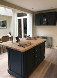 Aylesbury Custom Kitchen Island With Oak Or Pine Top, Choice Of Color