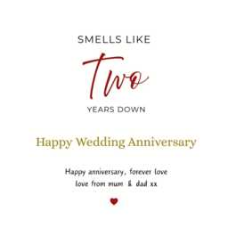 Personalised Anniversary Candle, Soy Wax, Custom Message Gift For Couple - thumbnail 2