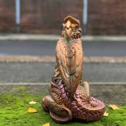 Garden Stone Dragon Sculpture Concrete Statue Cement Fantasy Animal Figurine Handmade Ornament Art Lover Gift - thumbnail 4