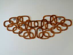 Mid Century Modern Wood Wall Art Walnut Finish, 30