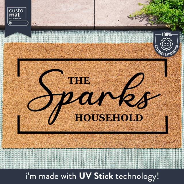 Household Customized Doormat - Personalized Family Name Rug Entry Way Home Decor Last Housewarming Gift Coir Mat - image 1