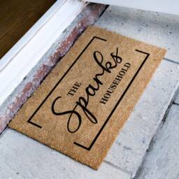 Household Customized Doormat - Personalized Family Name Rug Entry Way Home Decor Last Housewarming Gift Coir Mat - thumbnail 2
