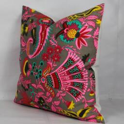 Floral Ethnic Pillow Cover Bohemian Throw Pillow, 100% Cotton - thumbnail 3