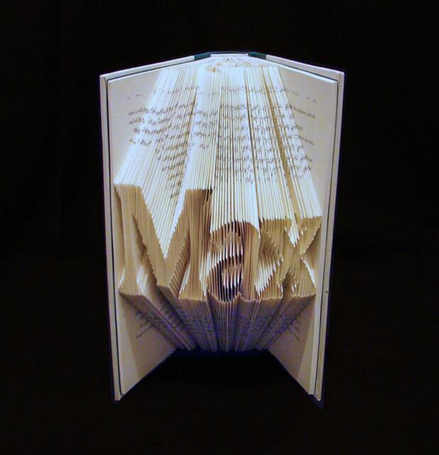Max Names & People 3 Letters Folded Book Art Sculpture - image 1