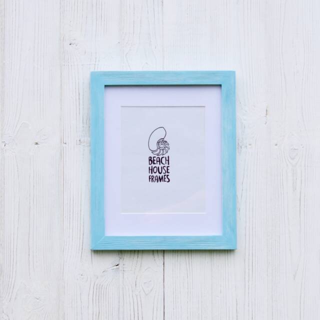 Blue Picture Frames - Photo Frame A2, A3, A4, A5, 5x5, 5x7, 6x6, 6x8 , 8x10, 11x14 Handmade in UK High Quality - image 1