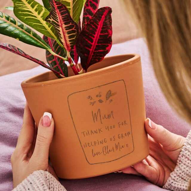 Personalised Mother's Day Flower Pot Gift - Engraved Terracotta Planter - Plant - image 1
