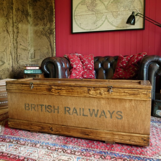 Handmade Reclaimed Wood Coffee Table Trunk Quiet Luxury Old Money Rustic Industrial Storage Chest - image 1