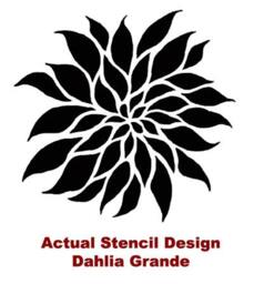Flower Stencil Dahlia Grande Med -Reusable Wall Stencils Better Than Decals - thumbnail 3