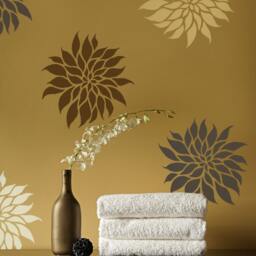 Flower Stencil Dahlia Grande Med -Reusable Wall Stencils Better Than Decals - thumbnail 2