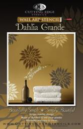 Flower Stencil Dahlia Grande Med -Reusable Wall Stencils Better Than Decals - thumbnail 4
