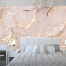 Beige Gold Marble Wallpaper Luxury Fluid Art Wall Mural - thumbnail 2