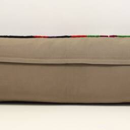 King Kilim Lumbar Pillow Cover, Turkish Wool Accent - 14x48 Inch - thumbnail 4