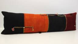 King Kilim Lumbar Pillow Cover, Turkish Wool Accent - 14x48 Inch - thumbnail 1