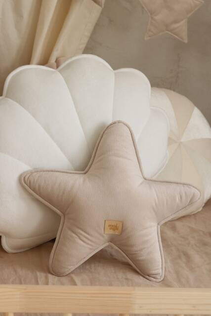 "Velvet Star Pillow ""Cream" - image 1