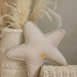 "Velvet Star Pillow ""Cream" - thumbnail 2
