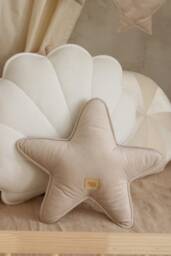 "Velvet Star Pillow ""Cream"