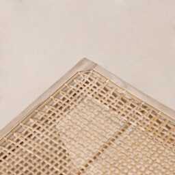 Low Cane Stool/Footstool - Teak & Handwoven Rattan - thumbnail 4