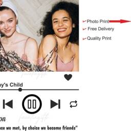 Personalised Song Playlist Cushion Cover Music Prints Gift - Custom Gift With Photo For Best Friend - thumbnail 3