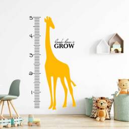 Giraffe Growth Chart For Kids, Wall Sticker, Ruler Decal, Playroom Kids Measuring Height - thumbnail 2