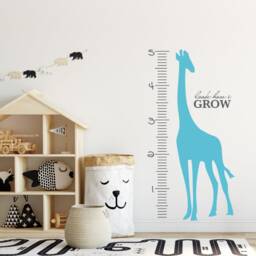 Giraffe Growth Chart For Kids, Wall Sticker, Ruler Decal, Playroom Kids Measuring Height - thumbnail 3