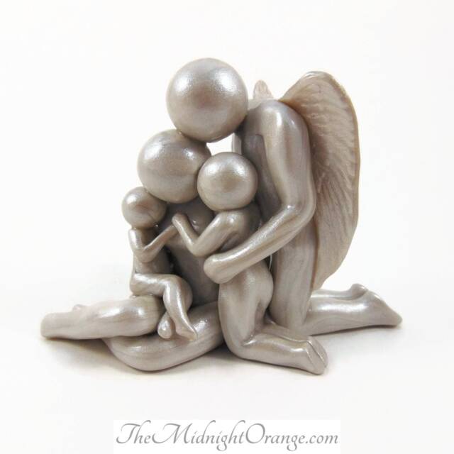 Memorial Family Sculpture Loss Of Father Remembrance Art - image 1