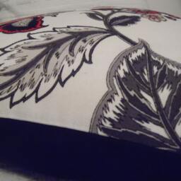 Floral Pillow Cover Antique Fall Decor - Handmade Cotton Cushion - thumbnail 4