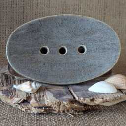Ceramic Oval Soap Dish - Coastal Colours - thumbnail 4
