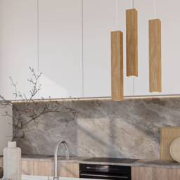Wooden Hanging Ceiling Lamp Stalacticus Pendant Fixtures Lights For Kitchen Island