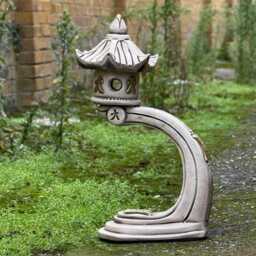 Unique Lantern Pagoda Sculpture Outdoor Statue Zen Garden Figurine Asian & Japanese Decor Cement Oriental Lamp Tranquil Ornament - thumbnail 3