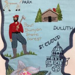 Minnesota State Pillow With Feather Insert - thumbnail 3