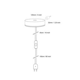 No. 09 - Wall Light With Cable Oak Wood Minimalist Easy Installation Led 360 Degree Usable Bedside Table - thumbnail 4