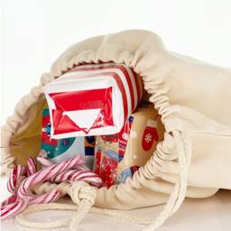 Personalized Christmas Gift Sack, Fox Bauble Design Drawstring Bag - thumbnail 4
