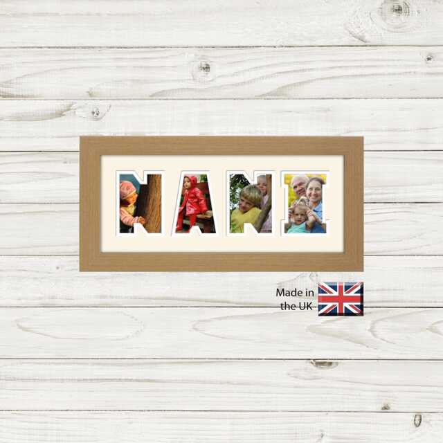 Nani Photo Frame Word Name Special Gift Mother's Day - 1276 By Photos in A Word - image 1