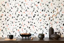 Terrazzo Wall Stencil Faux Marble Effect, Home Decor Painting - thumbnail 1