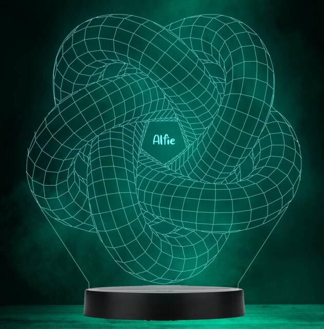 Hexagon Rounded Geometric Shapes Personalised Colour Change Lamp Night Light - image 1