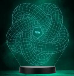 Hexagon Rounded Geometric Shapes Personalised Colour Change Lamp Night Light - thumbnail 1